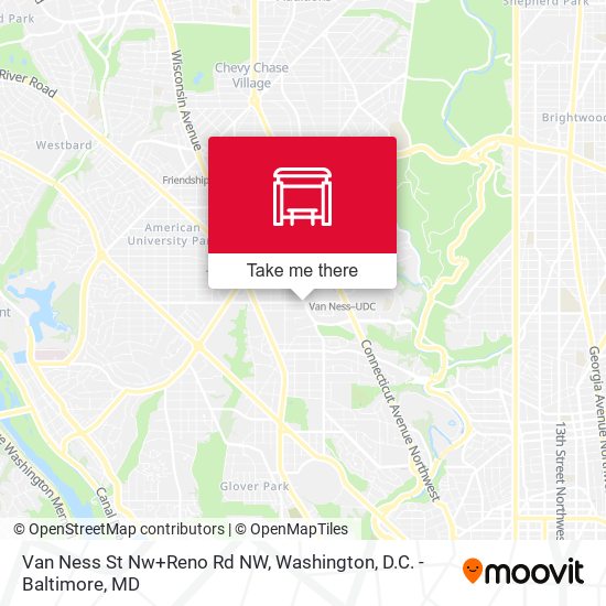 Van Ness St Nw+Reno Rd NW map
