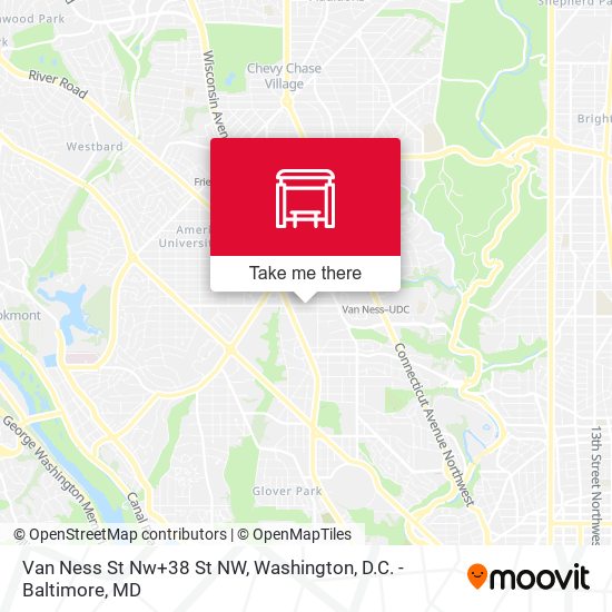 Mapa de Van Ness St Nw+38 St NW
