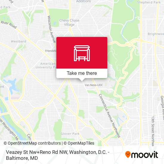 Mapa de Veazey St Nw+Reno Rd NW