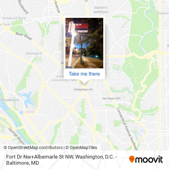 Fort Dr Nw+Albemarle St NW map