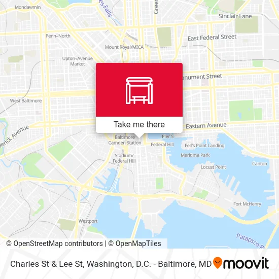 Charles St & Lee St map