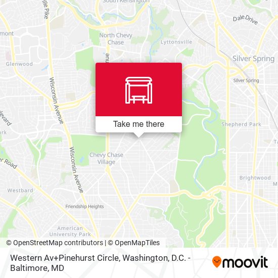 Western Av+Pinehurst Circle map