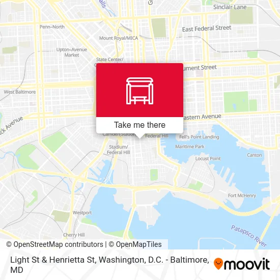 Light St & Henrietta St map