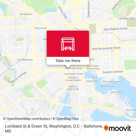 Lombard St & Green St map