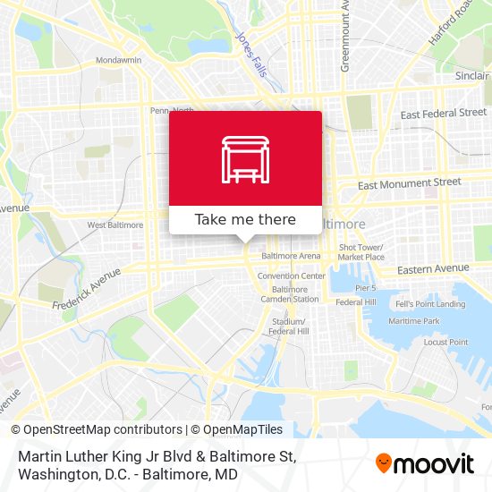 Martin Luther King Jr Blvd & Baltimore St map