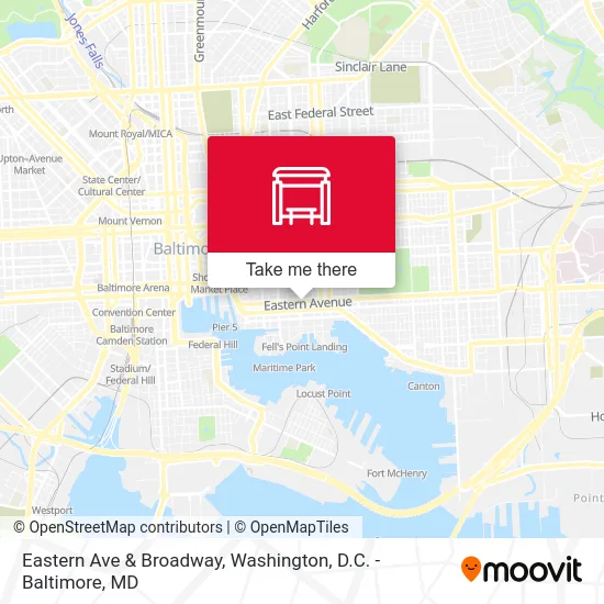 Eastern Ave & Broadway map