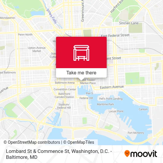 Lombard St & Commence St map