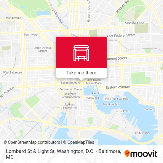 Lombard St & Light St map