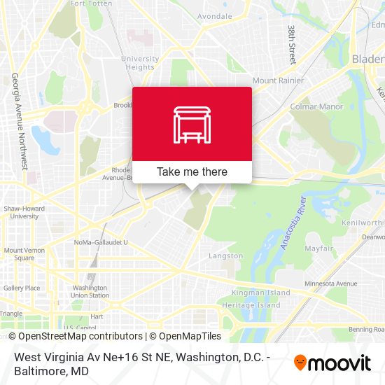 Mapa de West Virginia Av Ne+16 St NE