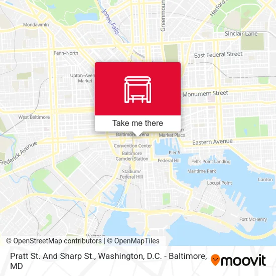 Pratt St. And Sharp St. map