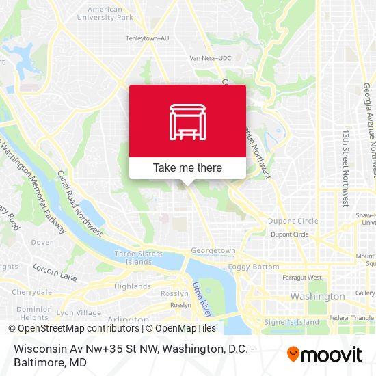 Wisconsin Av Nw+35 St NW map