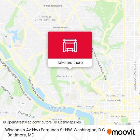 Wisconsin Av Nw+Edmunds St NW map
