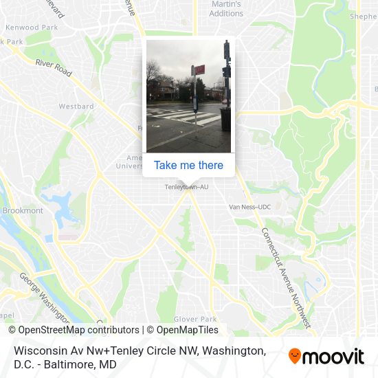 Wisconsin Av Nw+Tenley Circle NW map