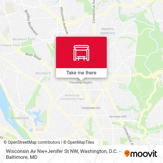 Wisconsin Av Nw+Jenifer St NW map