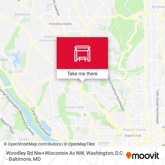 Woodley Rd Nw+Wisconsin Av NW map