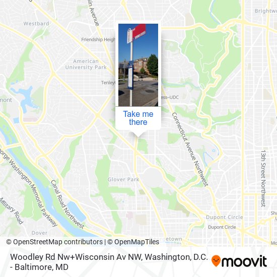 Mapa de Woodley Rd Nw+Wisconsin Av NW