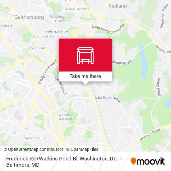 Mapa de Frederick Rd+Watkins Pond Bl
