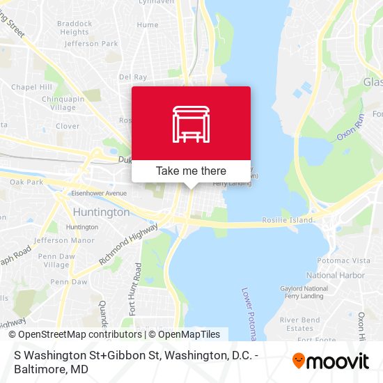 S Washington St+Gibbon St map