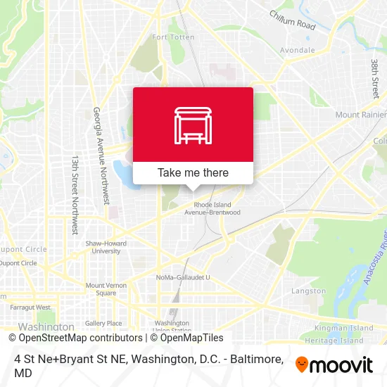 4 St Ne+Bryant St NE map