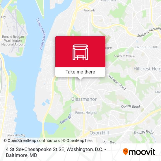 4 St Se+Chesapeake St SE map