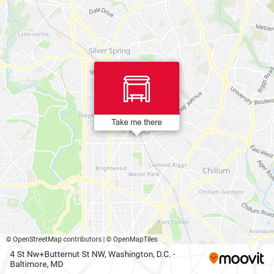 Mapa de 4 St Nw+Butternut St NW