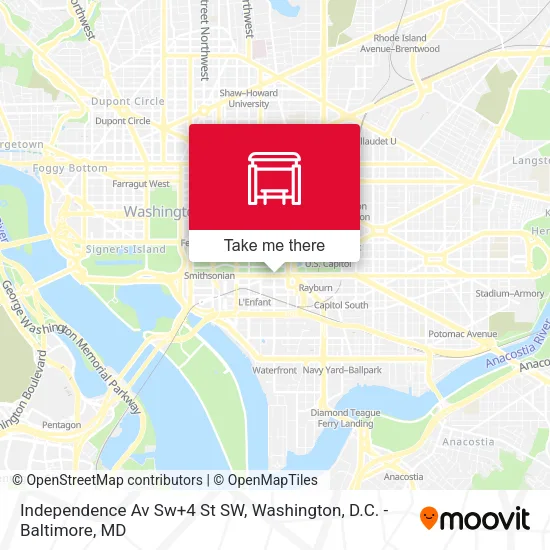 Independence Av Sw+4 St SW map