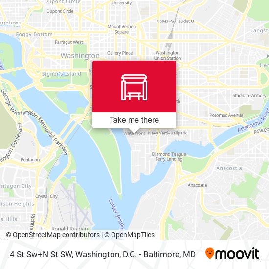 4 St Sw+N St SW map