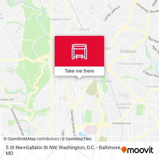 Mapa de 5 St Nw+Gallatin St NW