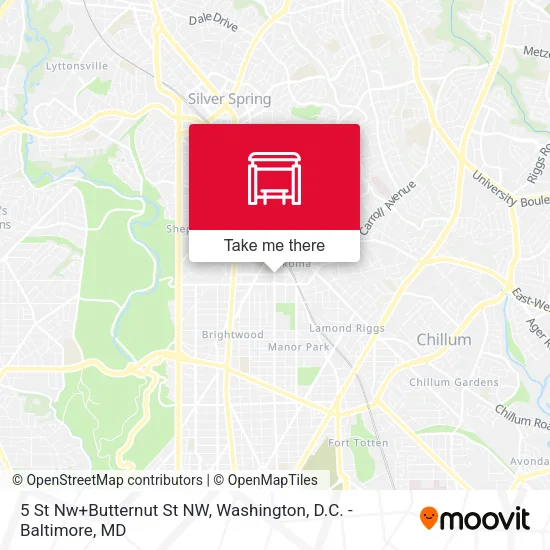 Mapa de 5 St Nw+Butternut St NW