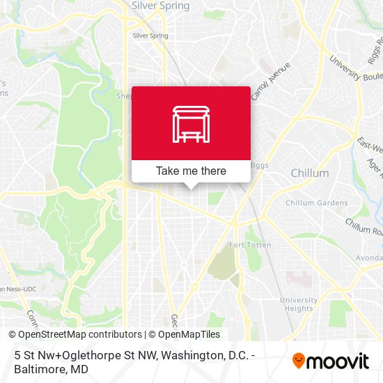 Mapa de 5 St Nw+Oglethorpe St NW