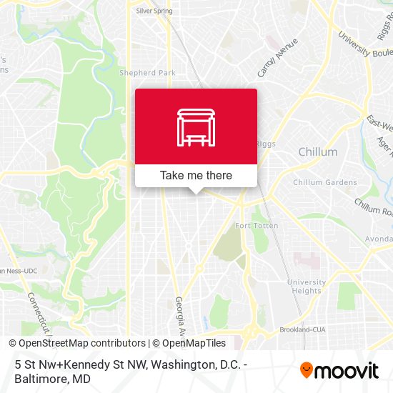 5 St Nw+Kennedy St NW map