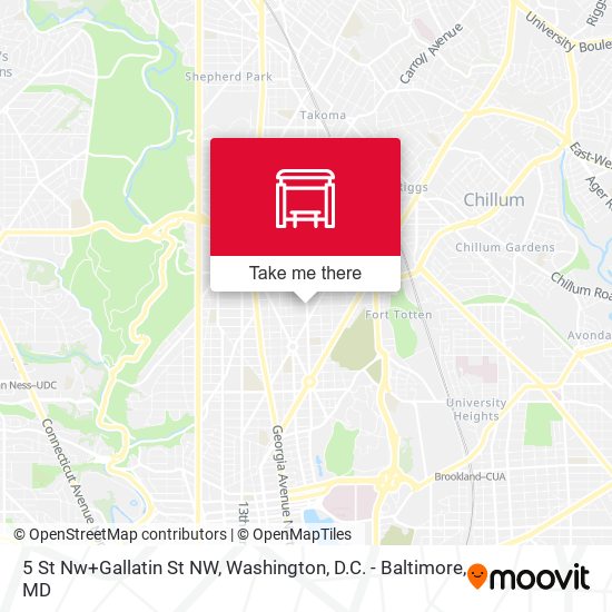 5 St Nw+Gallatin St NW map