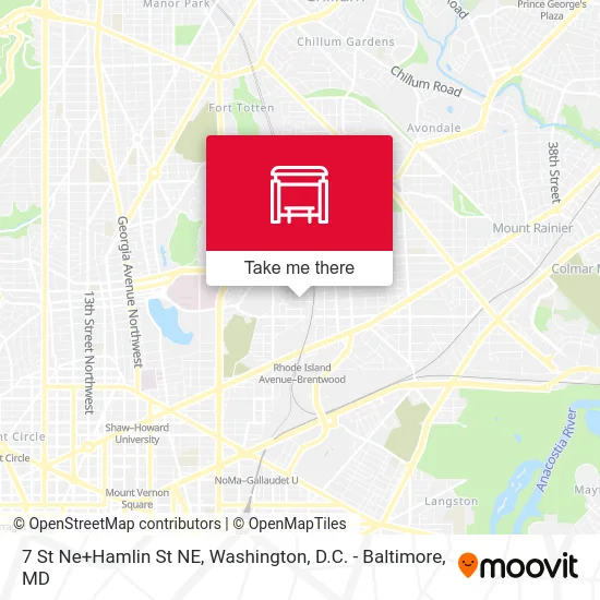 7 St Ne+Hamlin St NE map