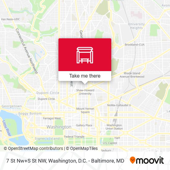 7 St Nw+S St NW map