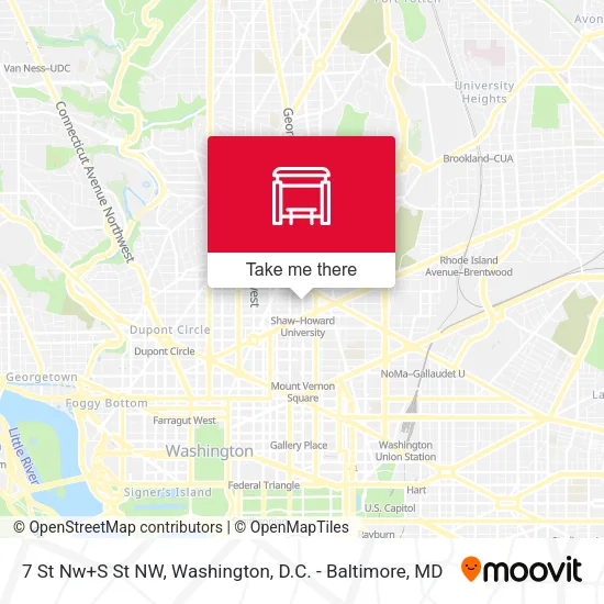 Mapa de 7 St Nw+S St NW
