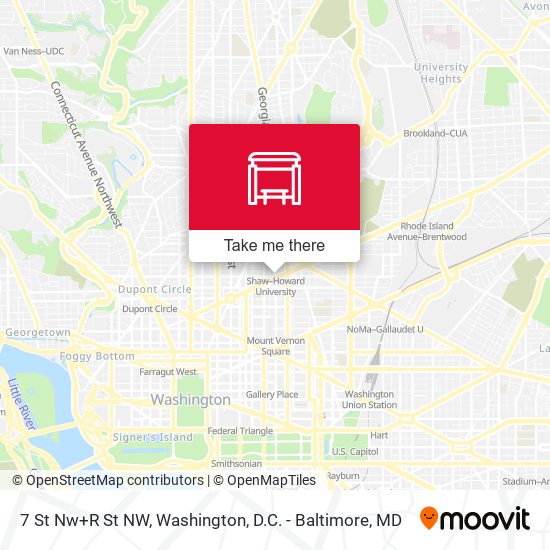 Mapa de 7 St Nw+R St NW