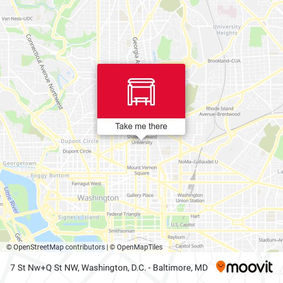 7 St Nw+Q St NW map