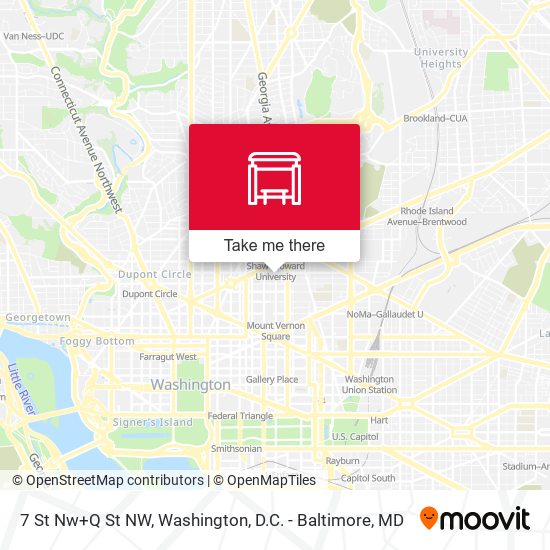 Mapa de 7 St Nw+Q St NW