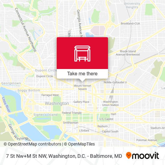 7 St Nw+M St NW map