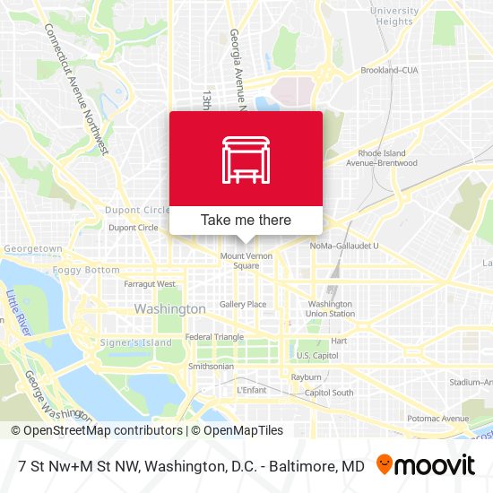 Mapa de 7 St Nw+M St NW