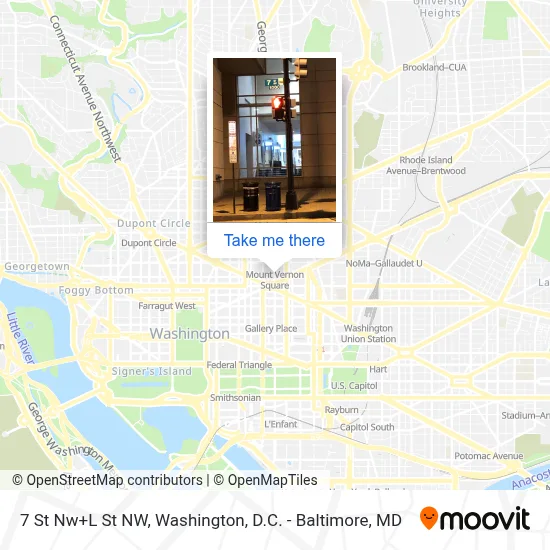 7 St Nw+L St NW map