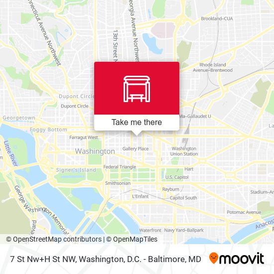 7 St Nw+H St NW map