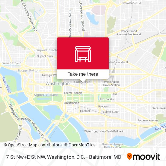 Mapa de 7 St Nw+E St NW