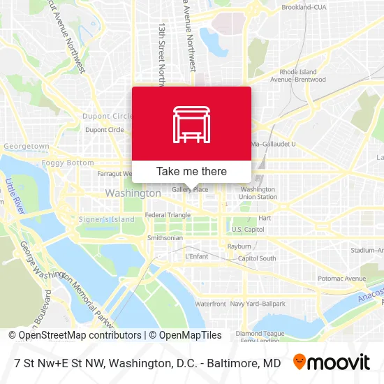 7 St Nw+E St NW map
