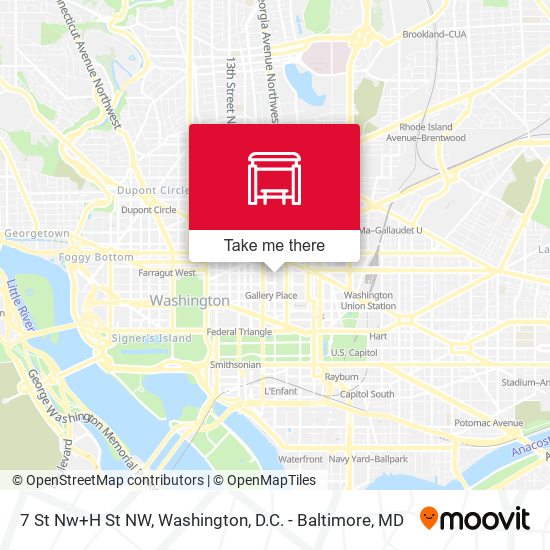 Mapa de 7 St Nw+H St NW