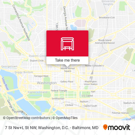 7 St Nw+L St NW map