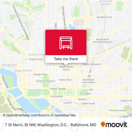 Mapa de 7 St Nw+L St NW