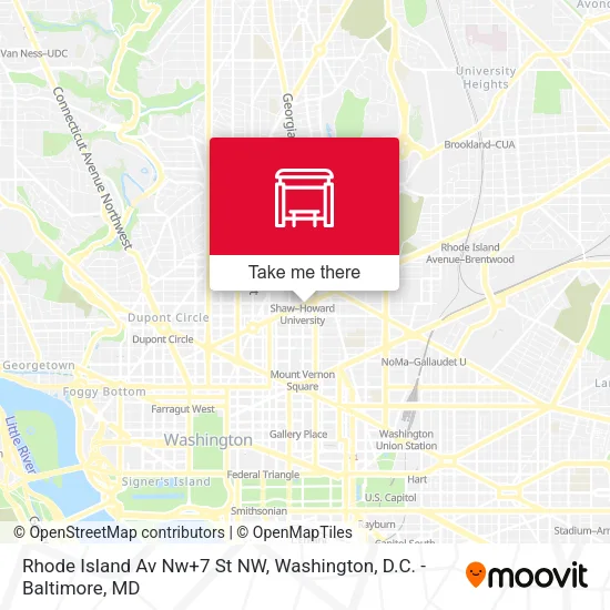 Mapa de Rhode Island Av Nw+7 St NW