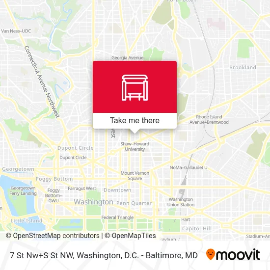 7 St Nw+S St NW map