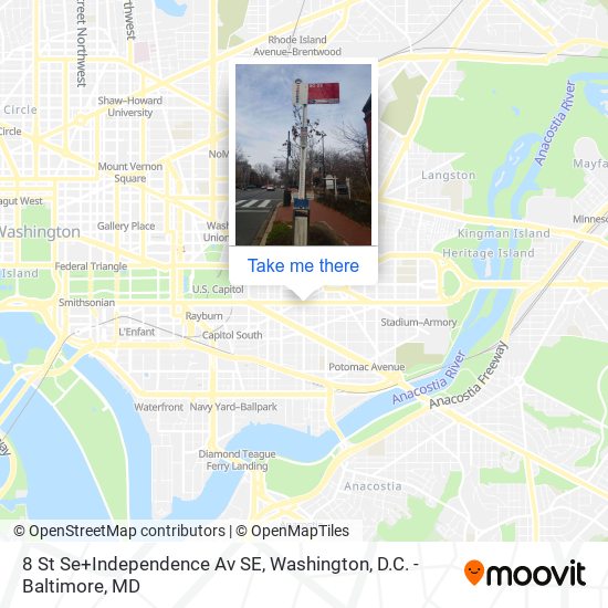 Mapa de 8 St Se+Independence Av SE